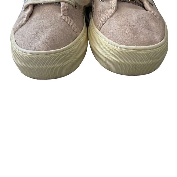 Gianni Bini Women's Suede Rhinestone Lace-Up Sneakers Brown Size 8M - Picture 5 of 12